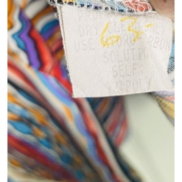 Neiman Marcus Helena Dress Girls Size 6X Multicolor Paint Splatter Striped - Picture 6 of 7